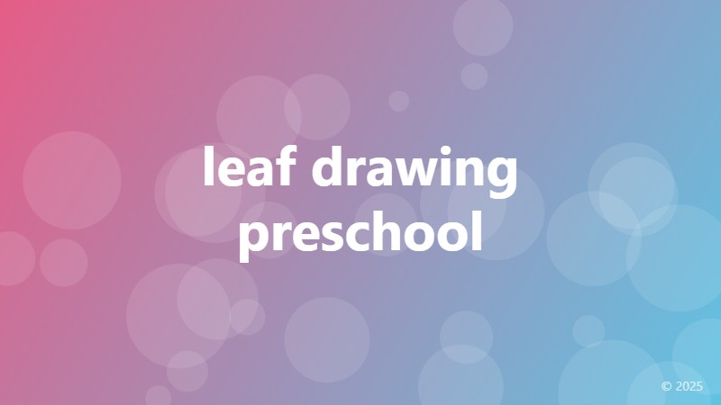 leaf drawing preschool