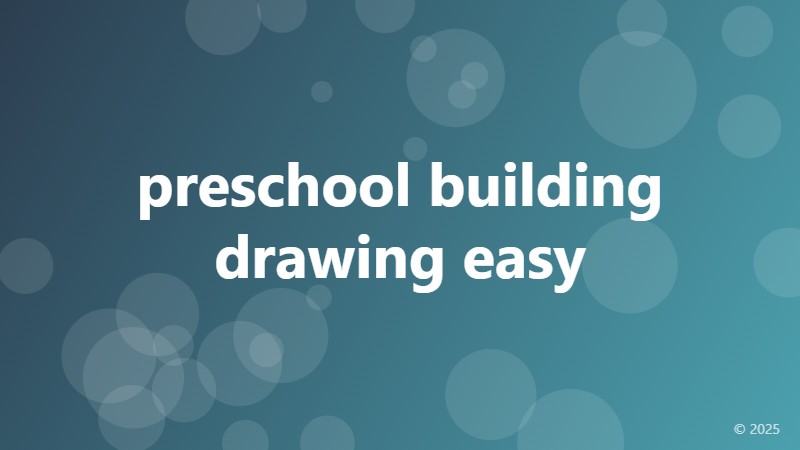 preschool building drawing easy