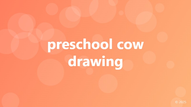 preschool cow drawing