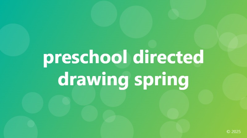 preschool directed drawing spring