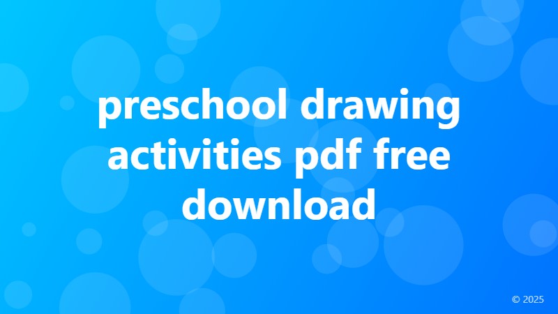 preschool drawing activities pdf free download