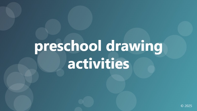 preschool drawing activities