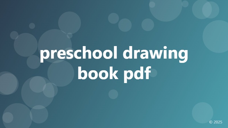 preschool drawing book pdf