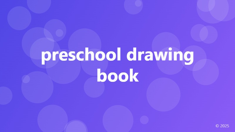 preschool drawing book