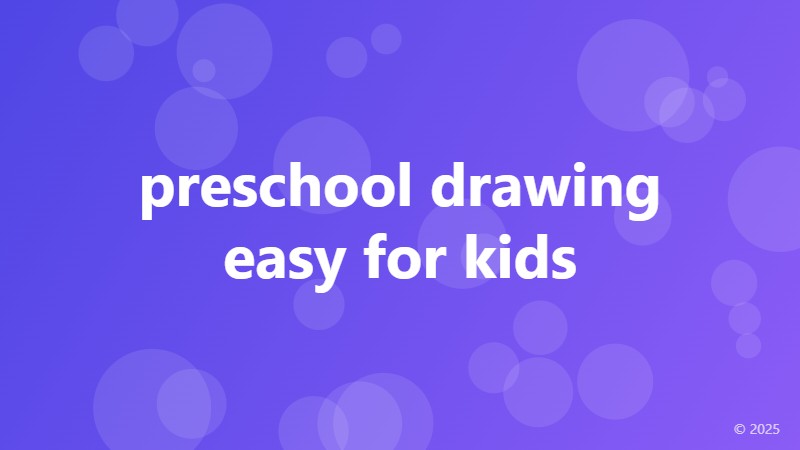 preschool drawing easy for kids