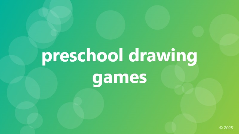 preschool drawing games
