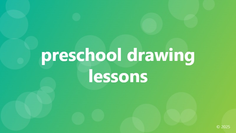 preschool drawing lessons
