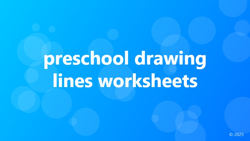 preschool drawing lines worksheets