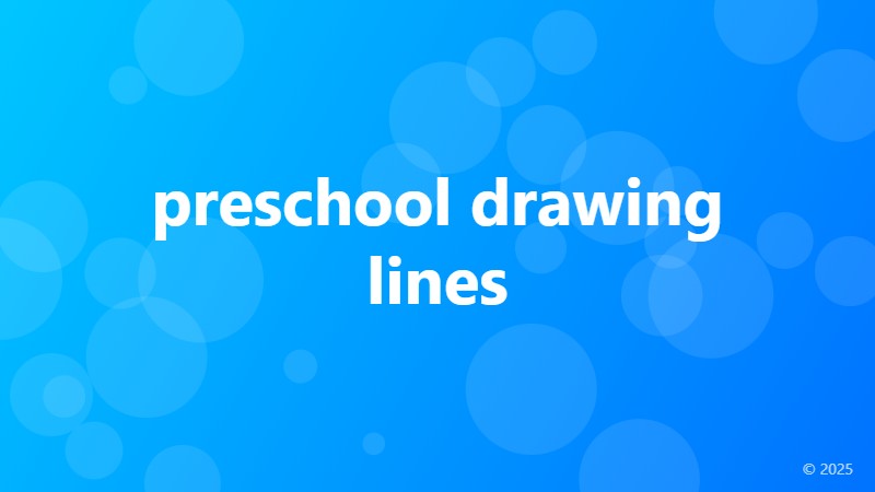 preschool drawing lines
