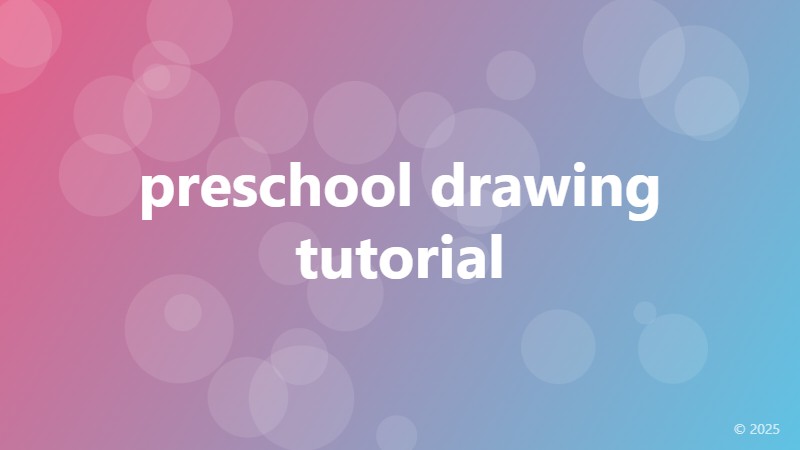 preschool drawing tutorial
