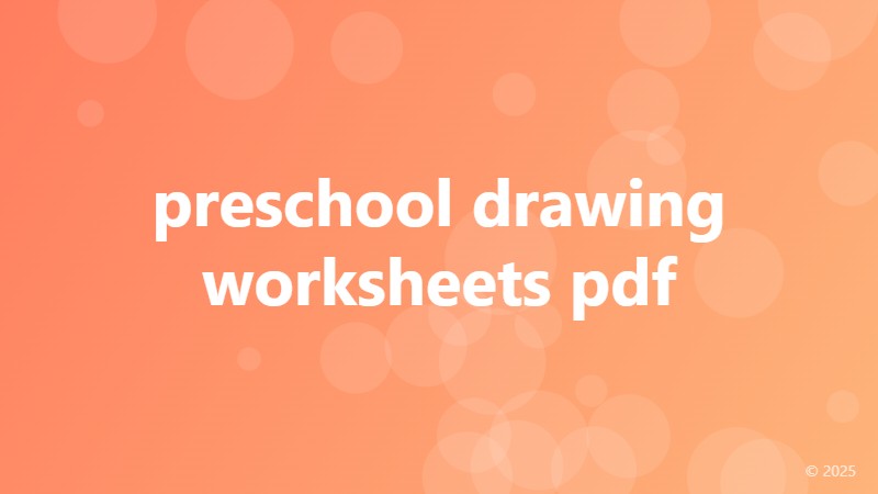 preschool drawing worksheets pdf
