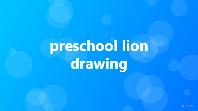 preschool lion drawing